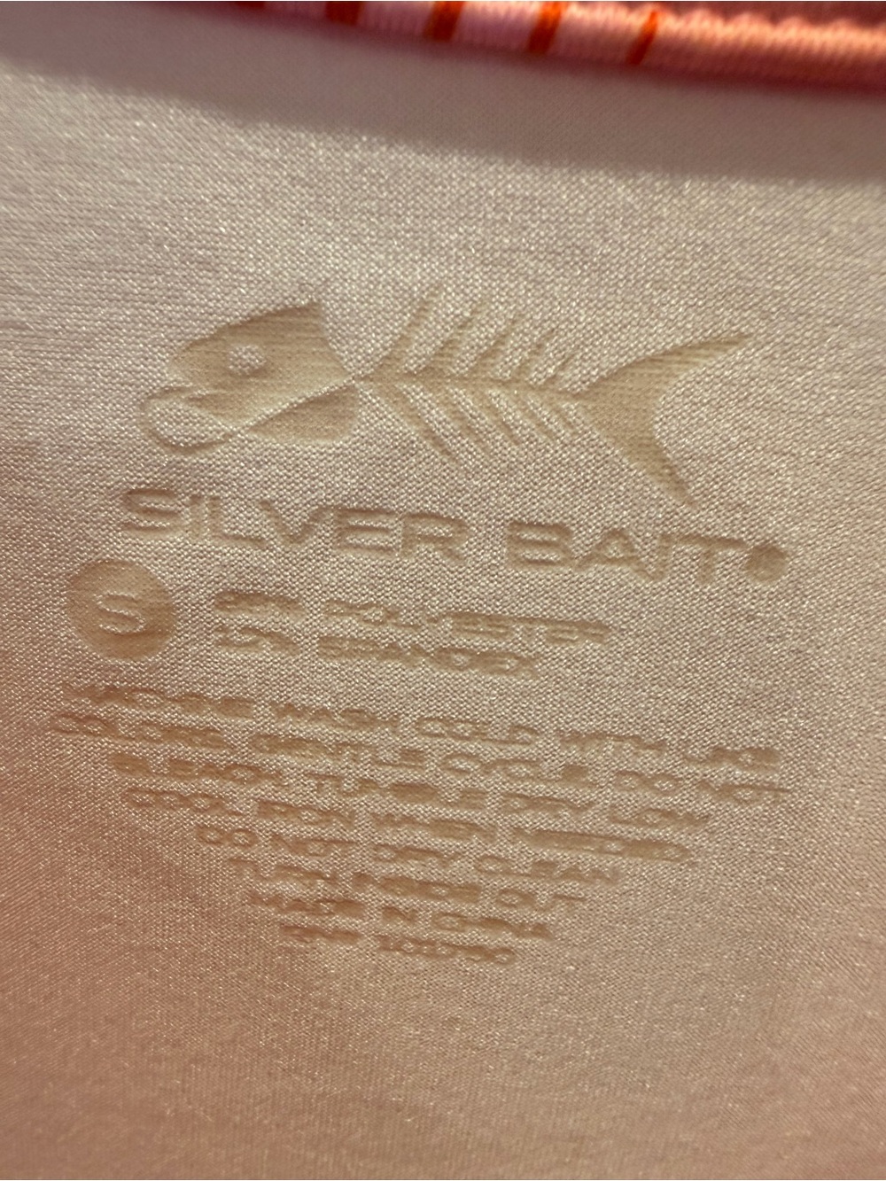 Silver Bait Performance Fishing Shirt Small UPF Long Sleeve Tropical Palm Print - Picture 3 of 7